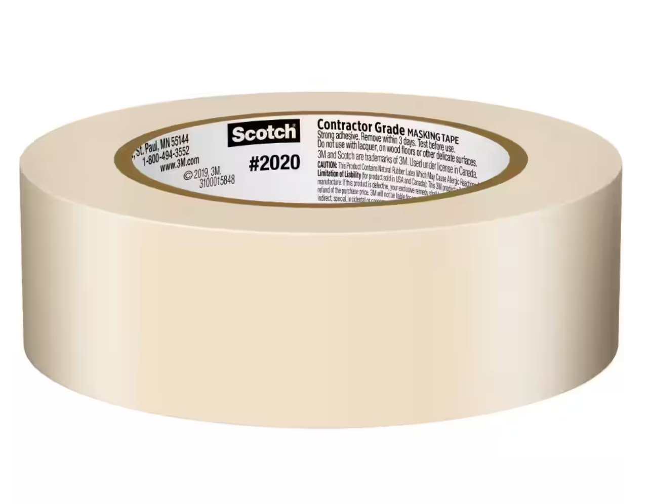 Multi-Surface Contractor Grade Tan Masking Tape (6 Rolls)